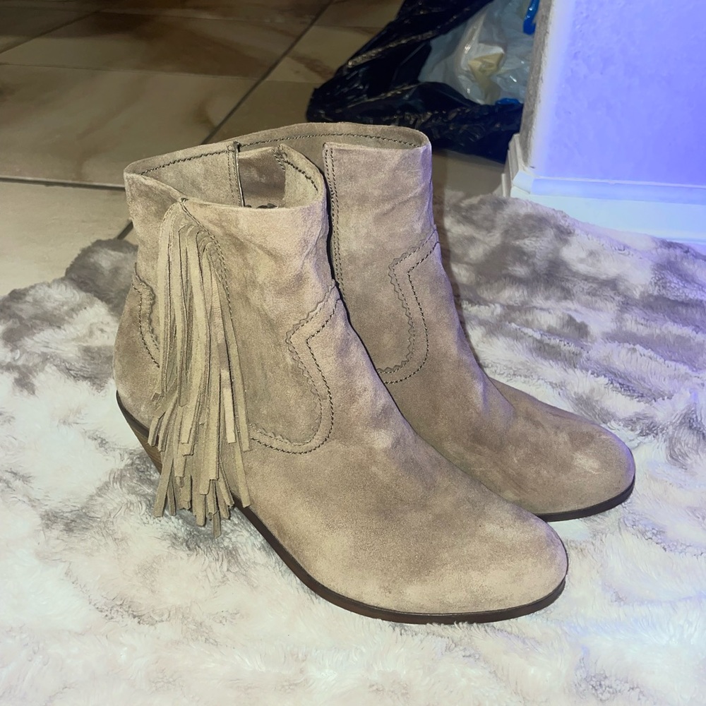 Same Edelman. Brown Nubuck Heel Boots Used